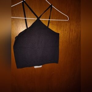 Elegant Black Strappy Crop Top